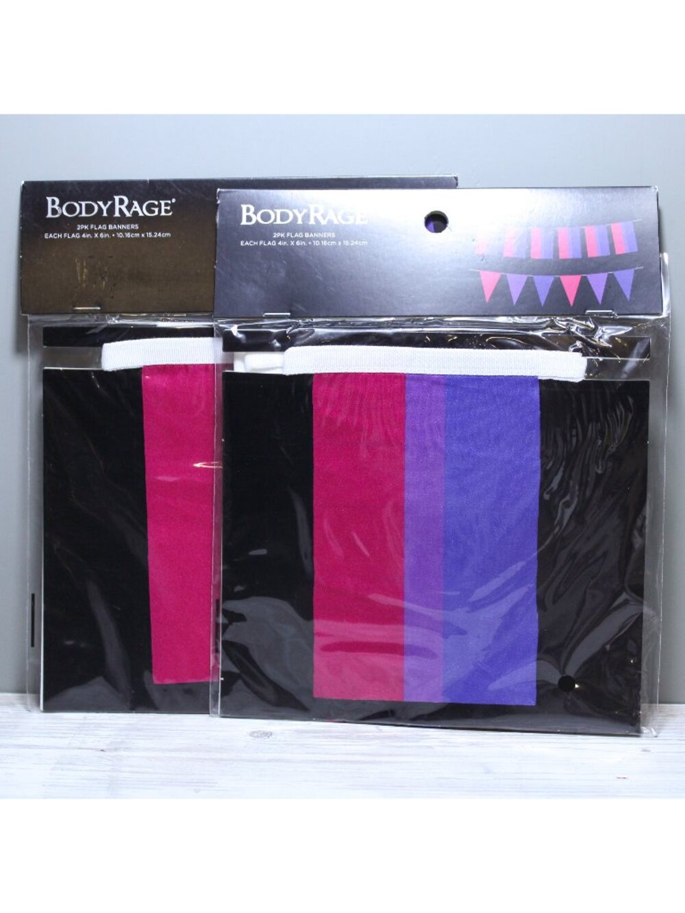 x2 2 Pk Pride LGBTQ Bisexual Flag Banner Rainbow String Garland Mini Flags